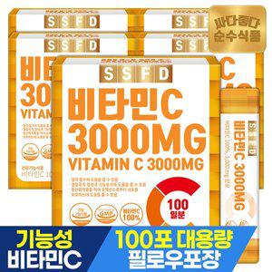 [순수식품](얼리추석)(쓱단독) 비타민C 100% 3000mg 5박스(500포) 실속형 / 비타민씨 분말 스틱 파우더