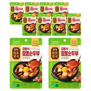 풀무원 반듯한식 강릉식 짬뽕순두부 찌개양념 140g x 10개