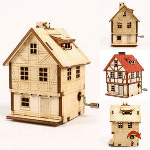 영공방 오르골 만들기 (독일집) 수동 뮤직박스 목재모형 나무 입체퍼즐 DIY YM8625