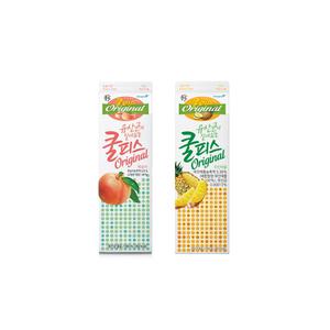 동원 소와나무 쿨피스 2종 930ml (복숭아 3개 + 파인 3개) 총 6개/냉장무배