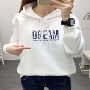 루즈핏 여자 기모후드티 겨울기모후드티 여자기모후드