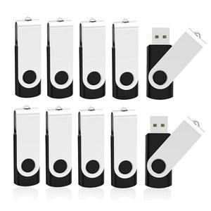 쿠티온 10팩 32GB 플래시 드라이브 USB 3.0 엄지 점프 키체인 메모리 스틱 블랙
