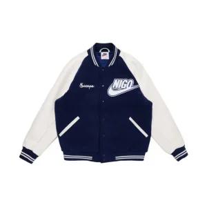 나이키 x 니고 바시티 자켓 블루 보이드 (FV5670-492) Nike x Nigo Varsity Jacket Blue Void (FV5670-492)