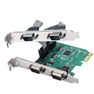MZHOU PCI-Express PCIe 확장 카드 - 1X 시리얼 COM 인터페이스 포트 RS232 어댑터 컨버터 카드, 4개 연결, RS-232 모듈, 18핀