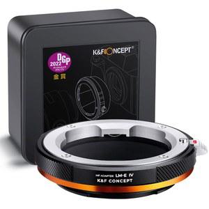 조리개 제어 링이 있는 K&F 컨셉 IV PRO L/M E 렌즈 마운트 어댑터, 라이카 M 시리즈 렌즈와 호환되는 소니 호환 NEX 카메라 본체, 매팅 바니시 디자인