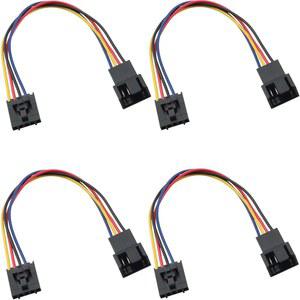 ITROLLLE 팬 어댑터 케이블 4PCS 17.5cm /6.89인치 5핀 대 4핀 커넥터 컨버터 잭 CPU 냉각 연장 와이어