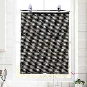 블라인드 65X125cm 암막스크린 창문 방염 도트블랙def249