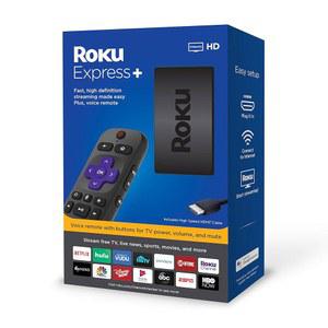 음성 리모컨이 있는 Roku Express+ HD 스트리밍 미디어 플레이어