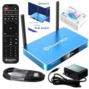 (최신) 2025 S6 MAX 번들 6K TV 박스, 4GB RAM+64GB 스토리지, 내장 음성 제어 시스템, 듀얼 밴드 WiFi,2T2R,2025 팩, 채널 무료, 전화 지원 포함 세부 설정 가이드
