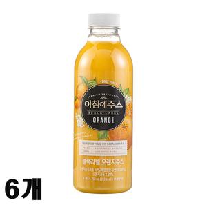 아침에주스 블랙라벨 오렌지 주스 750mL 6개