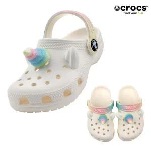 CROCS 클래식 레인보우 유니콘 클로그 토들러 209701-0WV