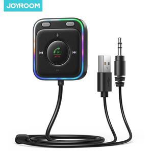 JOYROOM 차량용 블루투스 5.4 Aux 어댑터 듀얼 마이크 리시버 플러그 앤 플레이 핸즈프리 통화 자동 음악