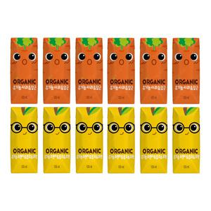 오가닉유기농 크니지니125ml 각6개씩 (총12팩)