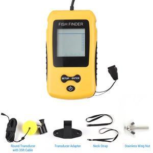 깊이 판독 어군 경보 있는 휴대용 탐지기, TN LCD 센서, 빔 200kHz, 45 0.6-100M 컬러