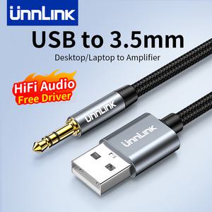 USB를 3.5mm 오디오 케이블로 연결 해제 USB 사운드 카드 이어폰 2 In 1 Aux 케이블데스크탑 PC 노트북-헤