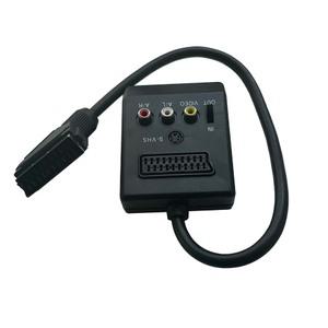 Scart/S-비디오/AV RCA to Scart 변환기 BI 방향 익스텐션 ScartAV/Scart 비디오 디스플레이 케이블 내장