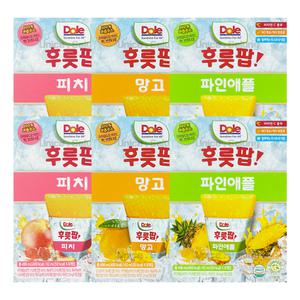 Dole 돌 후룻팝 3종 혼합 48팩 (망고16팩+파인애플16팩+피치16팩) / 얼려먹는 디저트