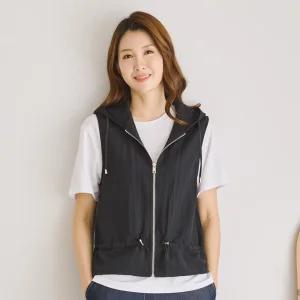 이브바바 여름 쿨 인견 아이스 바스락 숏 후드 조끼 베스트 중년여성 엄마옷
