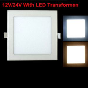 LED 패널 조명 초박형 천장 매입형 통 3w 4w 6w 9w 12w 15w 25w 정사각형 스포트라이트 AC 12V/24V
