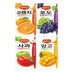 델몬트 드링크팩 오렌지 포도 사과 망고 190ml 32개