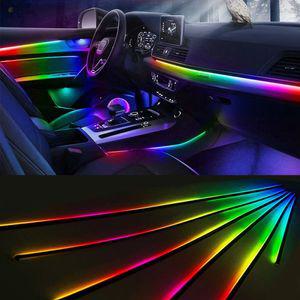 자동차 실내 엠비언트 라이트 풋등 무드등 LED 18 인 1 심포니 인테리어 RGB 64 색 장식 액세서리 아크릴