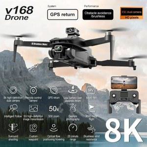 샤오미 옵티컬 플로우 RC용 듀얼 카메라 쿼드콥터 미니 드론 5G WiFi FPV Professina HD 항공 사진 V168