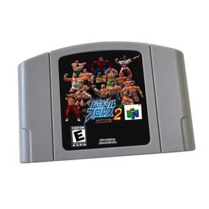 Nlnten d0 레트로 콘솔용 게임 카드 카트리지 Virtual Pro Wrestling 2 freem Edition N64 미국 버전