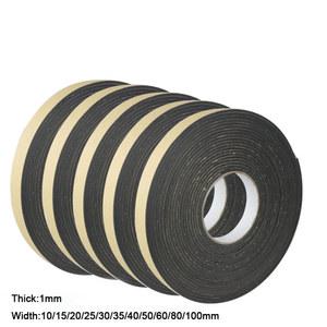 10M 고무 자체 접착 스폰지 씰 스트립 두꺼운 1mm 너비 10 100mm 블랙 폼 충돌 방지 씰 가스켓
