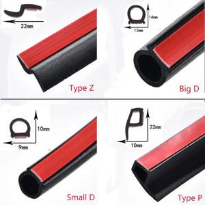 자동차 도어 씰 스트립, EPDM 고무 소음 절연 웨더스트립, 방음, 강한 접착, 5 미터 모양, B P Z Big