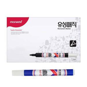Q 모나미 유성매직 청색 12자루 2 0mm