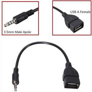 자동차 3.5-USB 마더 포트 어댑터 라인 Aux 3.5 차량 OTG 오디오 케이블 USB 헤드 U 디스크 연결