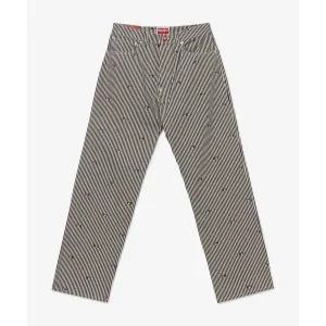 겐조 KENZO 트레이닝복 바지 린스 스트라이프 조거 팬츠 블루 데님 FD55DP4066J1DM 234181