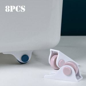 4/8Pcs 스토리지 캐스터 슬라이딩 롤러 자체 접착 바퀴 끈적 풀리 소음 없음 흠집 없음 상자 바퀴 가구 도구