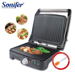 바베큐 전기 접촉 그릴 철판 및 파니니 프레스 주방 무연 베이킹 Sonifer