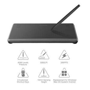 Huion 디지털 T-태블릿 필기 그래픽 드로잉 서명 보드 키트 세트 펜 4096 레벨 H430P 4.83 인치