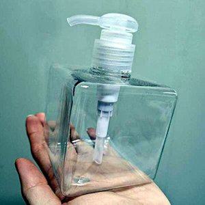 샴푸 투명 공병 용기 로션 소분 펌핑 통 사각 250ml-WFH7GWD