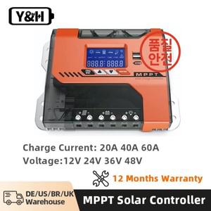 12V Y& H MPPT 태양열 충전기 컨트롤러 LCD 디스플레이 배터리 AGM 젤 플러드 및 리튬용 최대 PV 150V