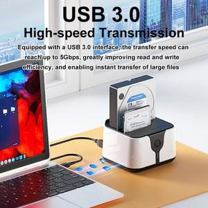 호환 스테이션에 베이 오프라인 5'' 원클릭 5/3 HDD 3 SATA 어댑터용 스테이션2 도킹 듀얼 SSD USB 드라이브 하드