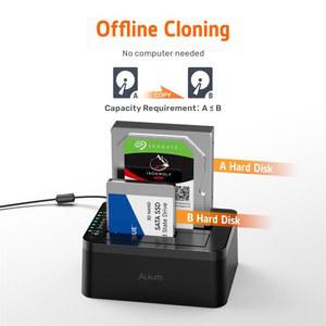 호환 도킹 오프라인 5 C 지원 듀얼 2 베이 ALXUM 스테이션, 0, , 하드 HDD SATA-USB 3 SSD 드라이브