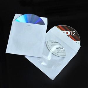 투명 플랩 디스크 용지 봉투 블루레이 DVD 커버 보호 슬리브 케이스 정전기 방지 8 cm 팩 당 100 개