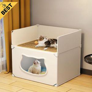 고양이 2층 펫하우스 숨숨집 캣타워 애견집 케이지 하우스 DIY 빌라