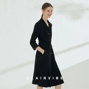 테일러드더블버튼풀오픈코트원피스1종