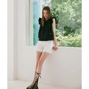 [롯데백화점]에고이스트 [BLUE LABEL]레이어 캡소매 블라우스(ER2OBL04,ER3OBL40)
