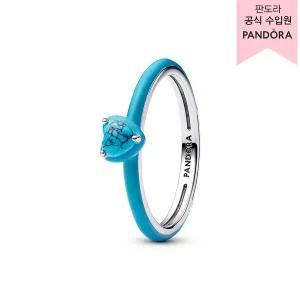 [백화점 보증서 제공] 판도라 미 터쿼이즈 샤크라 하트 링 193828C01