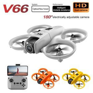 V66 미니 드론 카메라 4K HD WiFi FPV 장애물 회피 포켓 원격 제어 헬리콥터 Quadcopter 선물 어린이 장난