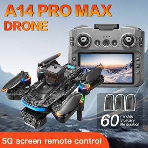 Xiaomi A14 ProMax Drone 8K HD 카메라 Quadcopter 스크린 5G WIFI 항공 사진 장애물 브러시리스 원격 제어