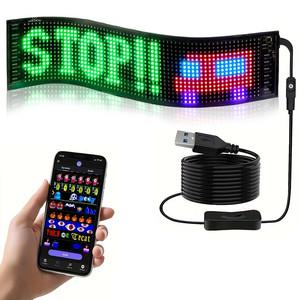 LED 전광판 92.4x19.2cm 미니 옥외 광고판 간판 차량용 블루투스 어플전송 영업중 디스플레이