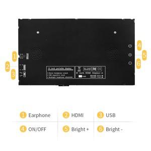 10.1 인치 IPS 휴대용 모니터 터치 스크린 게임 라즈베리 파이 3 4 jetson nano 화면 확장을위한 1024x600