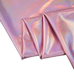 홀로그램원단 무지개 빛깔 스판덱스 원단 신축성 실버 브론징 DIY 무대 코스프레 의상 150cm x 50cm