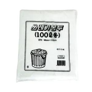 야채 국산 봉투 재활용비닐 쓰레기 평판 대용량 백색 100L 50매